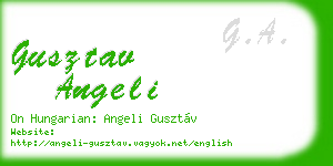 gusztav angeli business card